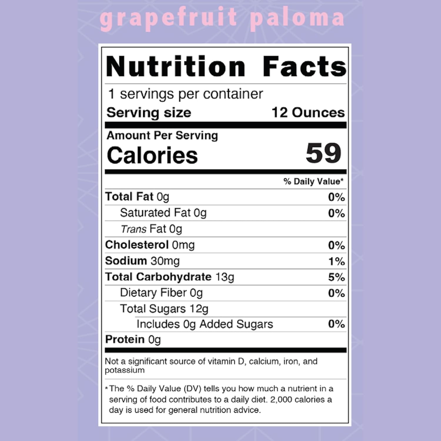 She's Glamorous Grapefruit Paloma Craft Mocktail 12-Pack