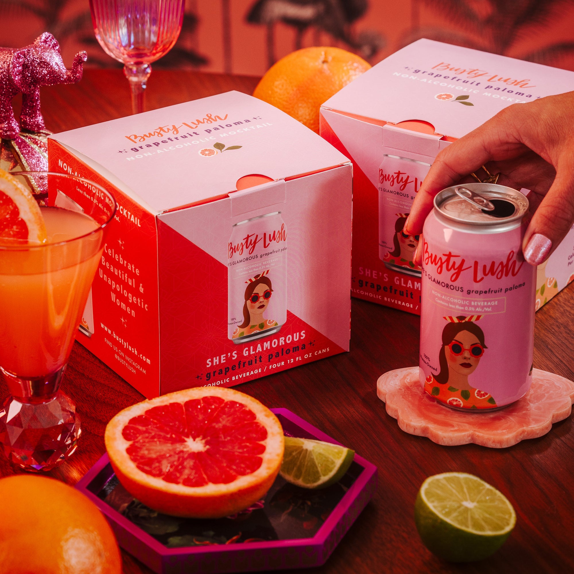 She's Glamorous Grapefruit Paloma Craft Mocktail 12-Pack