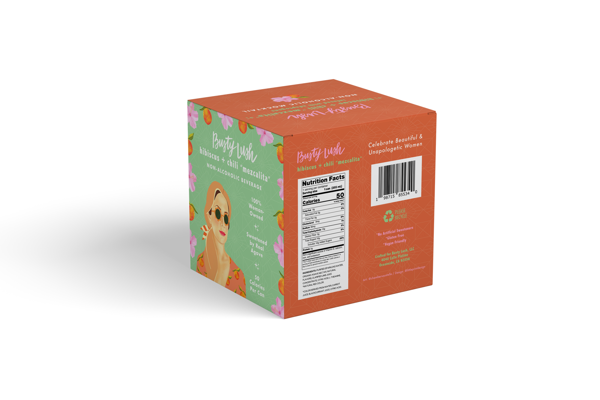 She's Marvelous Hibiscus + Chili 'Mezcalita' Craft Mocktail 12-Pack