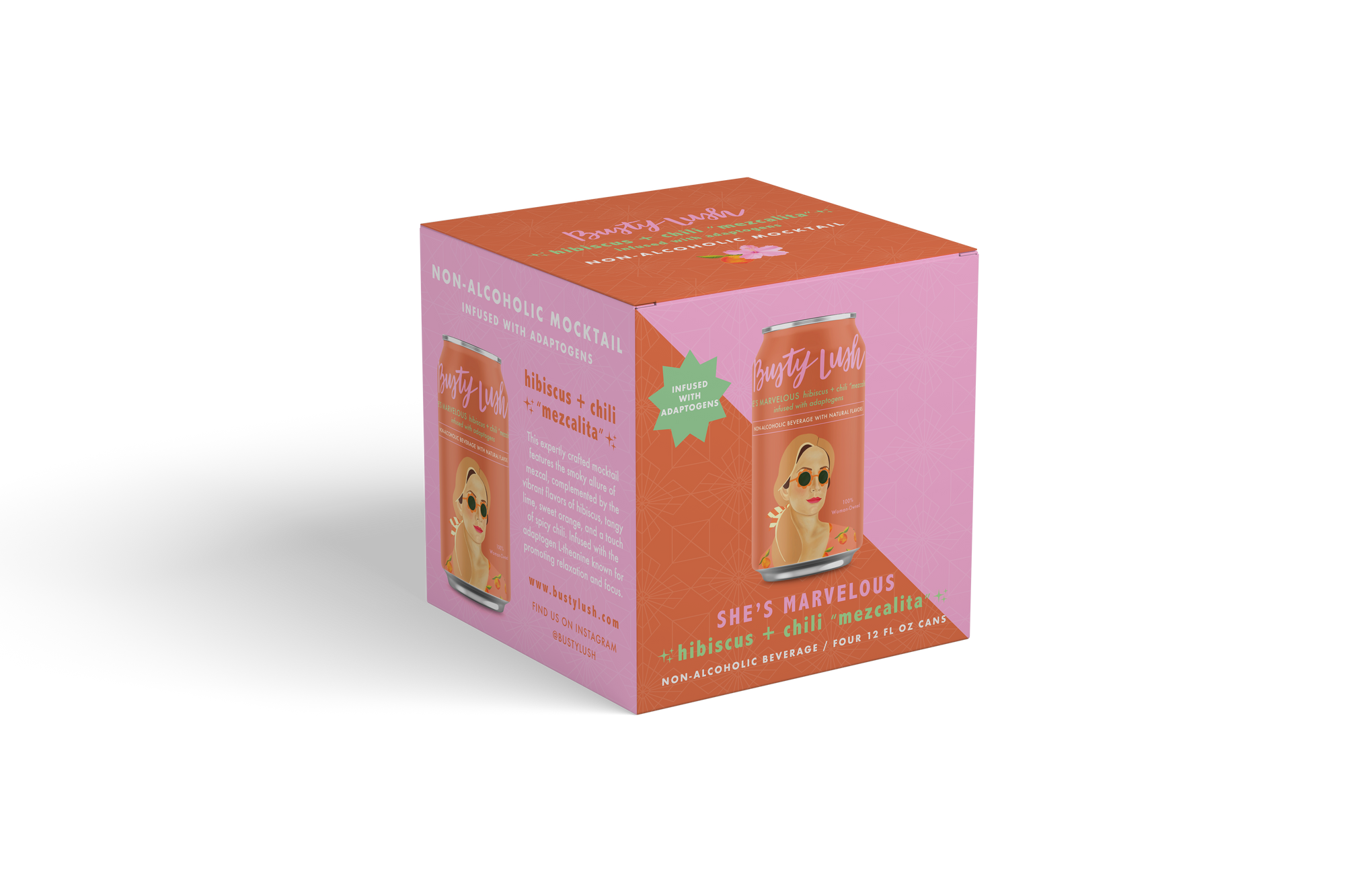 She's Marvelous Hibiscus + Chili 'Mezcalita' Craft Mocktail 12-Pack