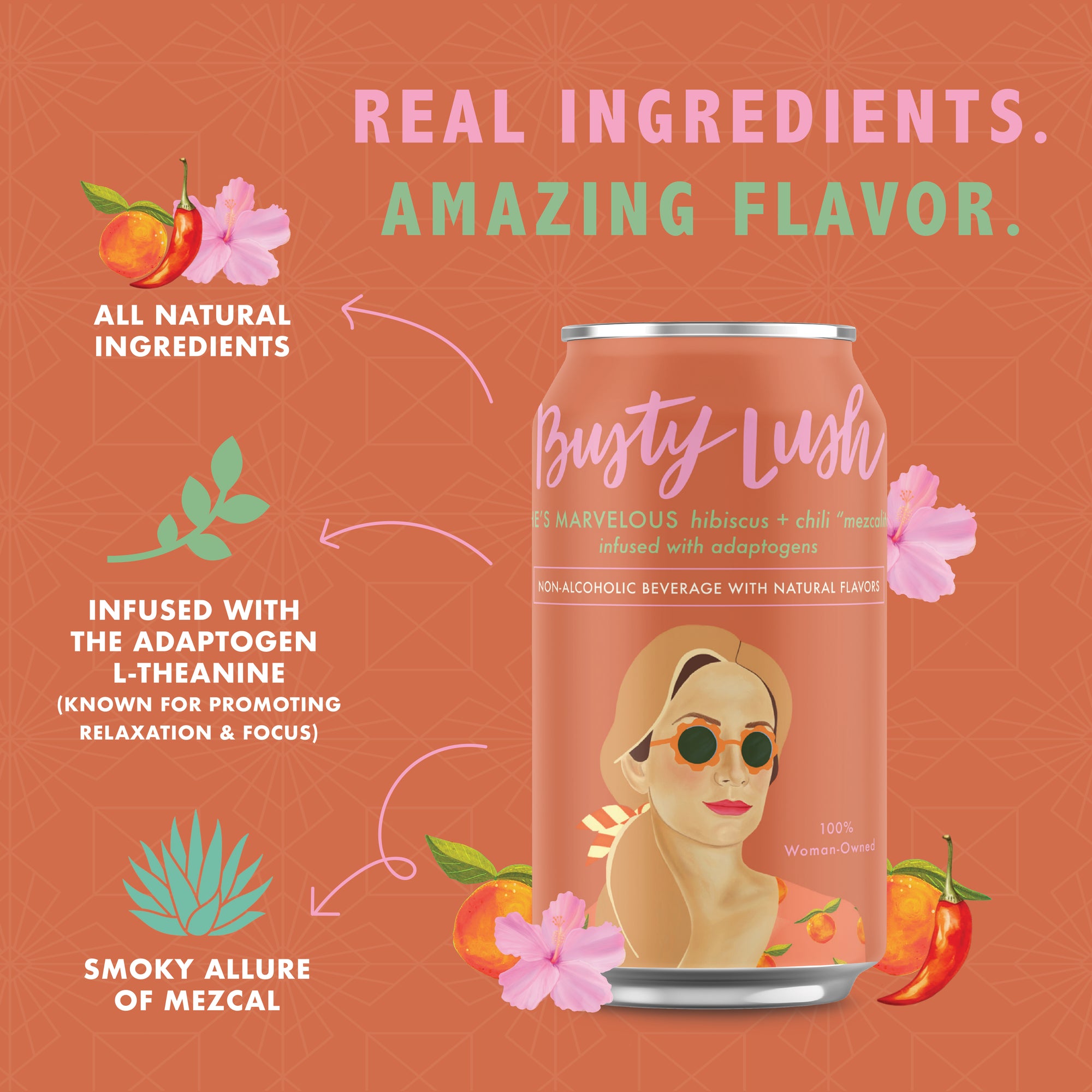 She's Marvelous Hibiscus + Chili 'Mezcalita' Craft Mocktail 12-Pack