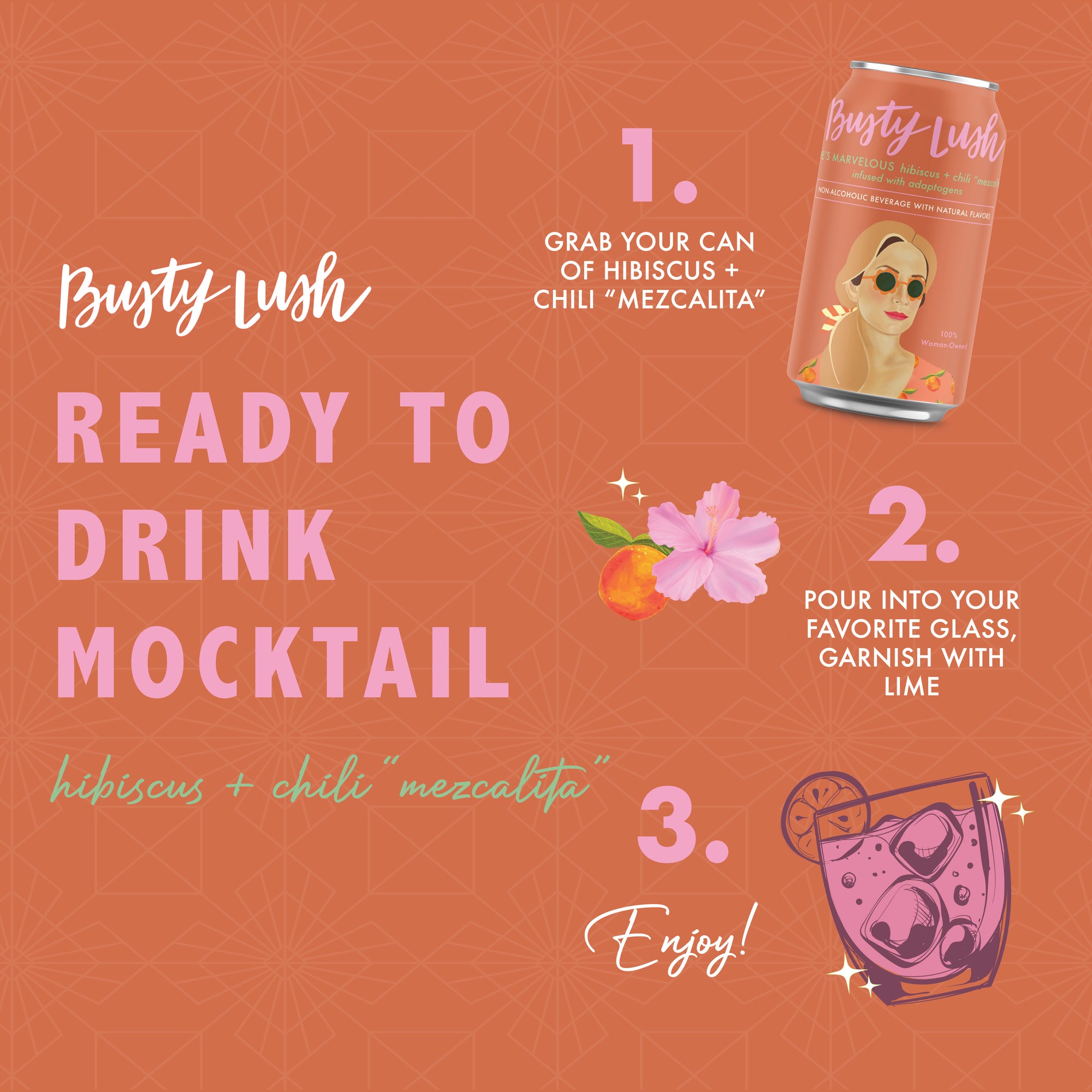 She's Marvelous Hibiscus + Chili 'Mezcalita' Craft Mocktail 12-Pack